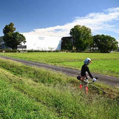 河川の草刈を行いました